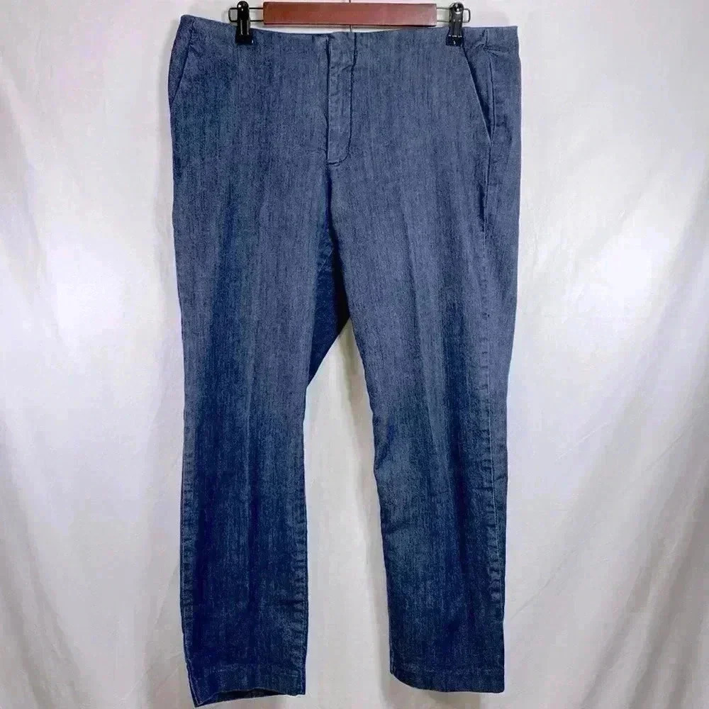 Nine West Jeans, Blue, size 12.  Trouser style with pockets.